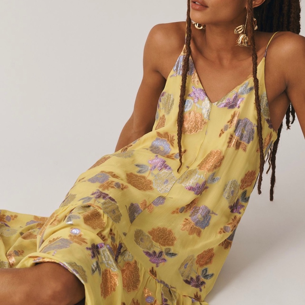 Anthropology Delfi Collective Silk Dress NWT Size Medium